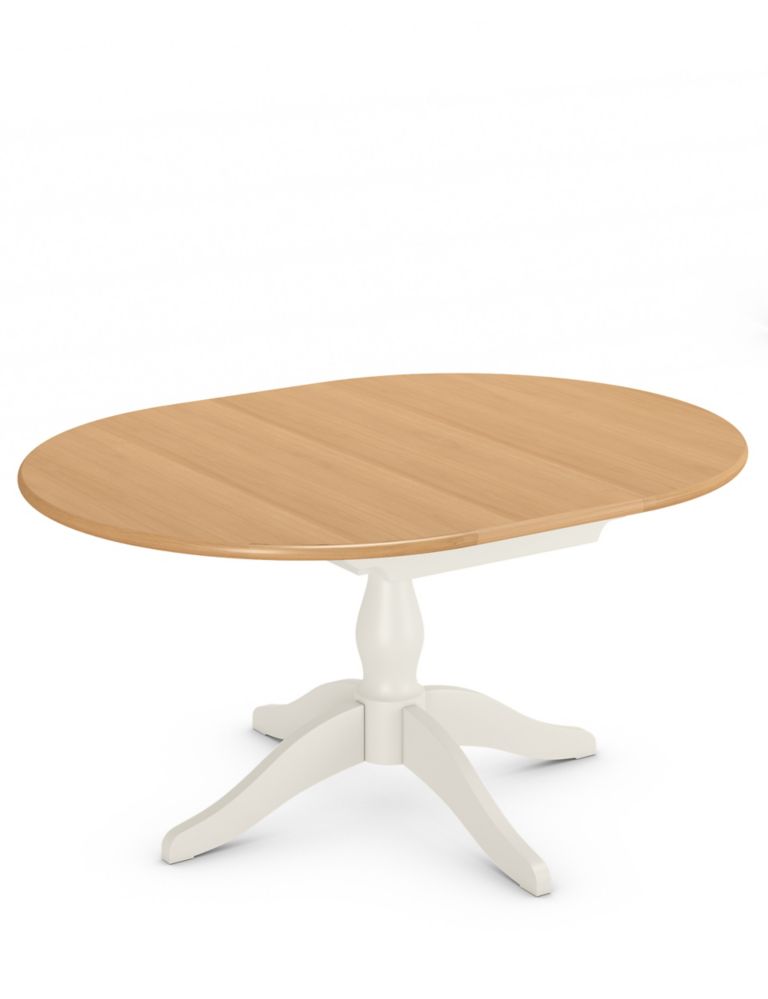 Padstow Ivory Round Extending Table 3 of 7