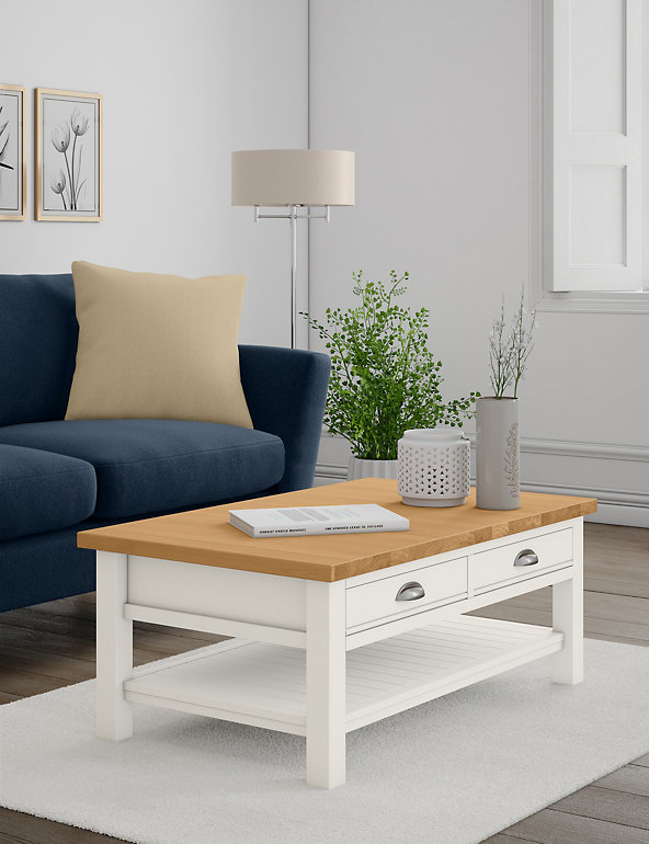 Padstow Storage Coffee Table M S, Ivory Coffee Table With Storage