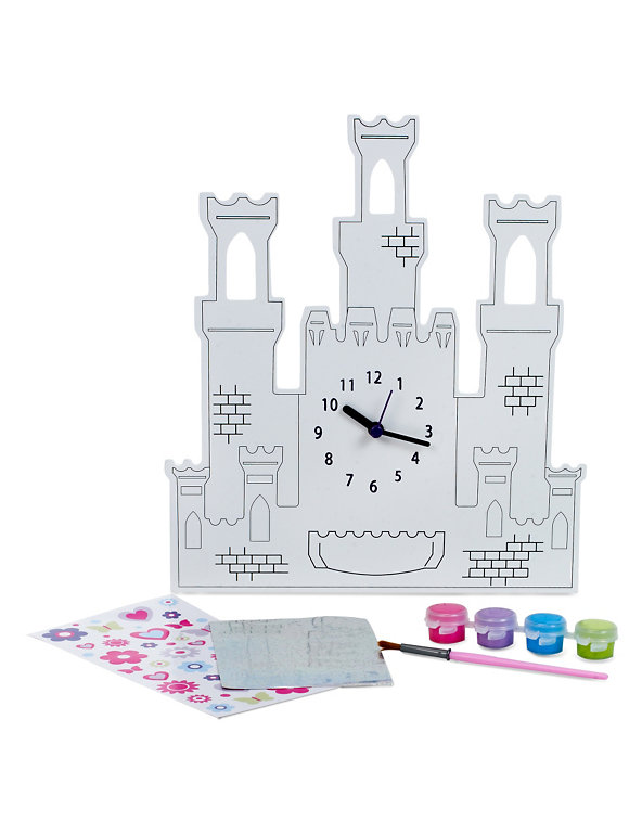 Paint Your Own Princess Castle Clock Image 1 of 2