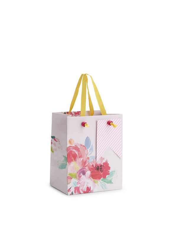 Painted Floral Small Gift Bag Image 1 of 2