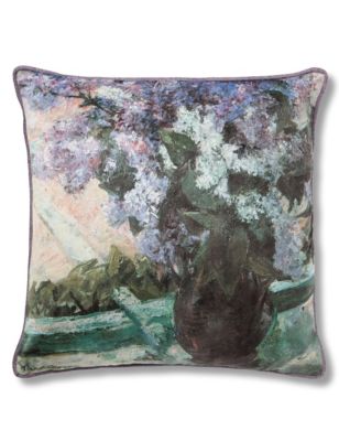 Painted Floral Vase Cushion Image 1 of 2