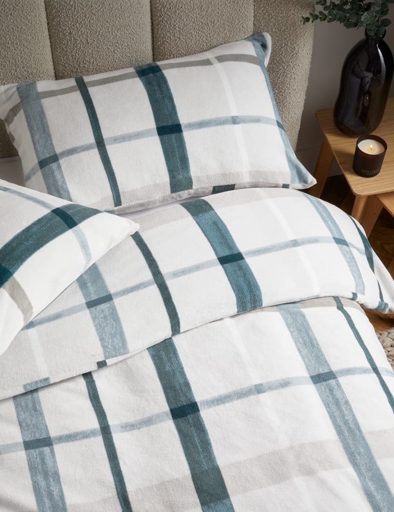 Painterly Check Fleece Bedding Set