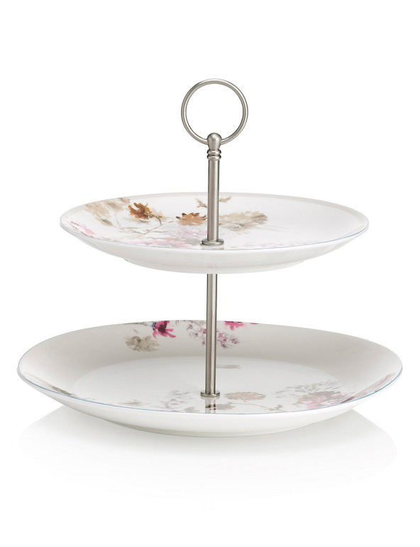 Painterly Floral Cake Stand Image 1 of 2