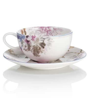Painterly Floral Cup & Saucer Set Image 2 of 3