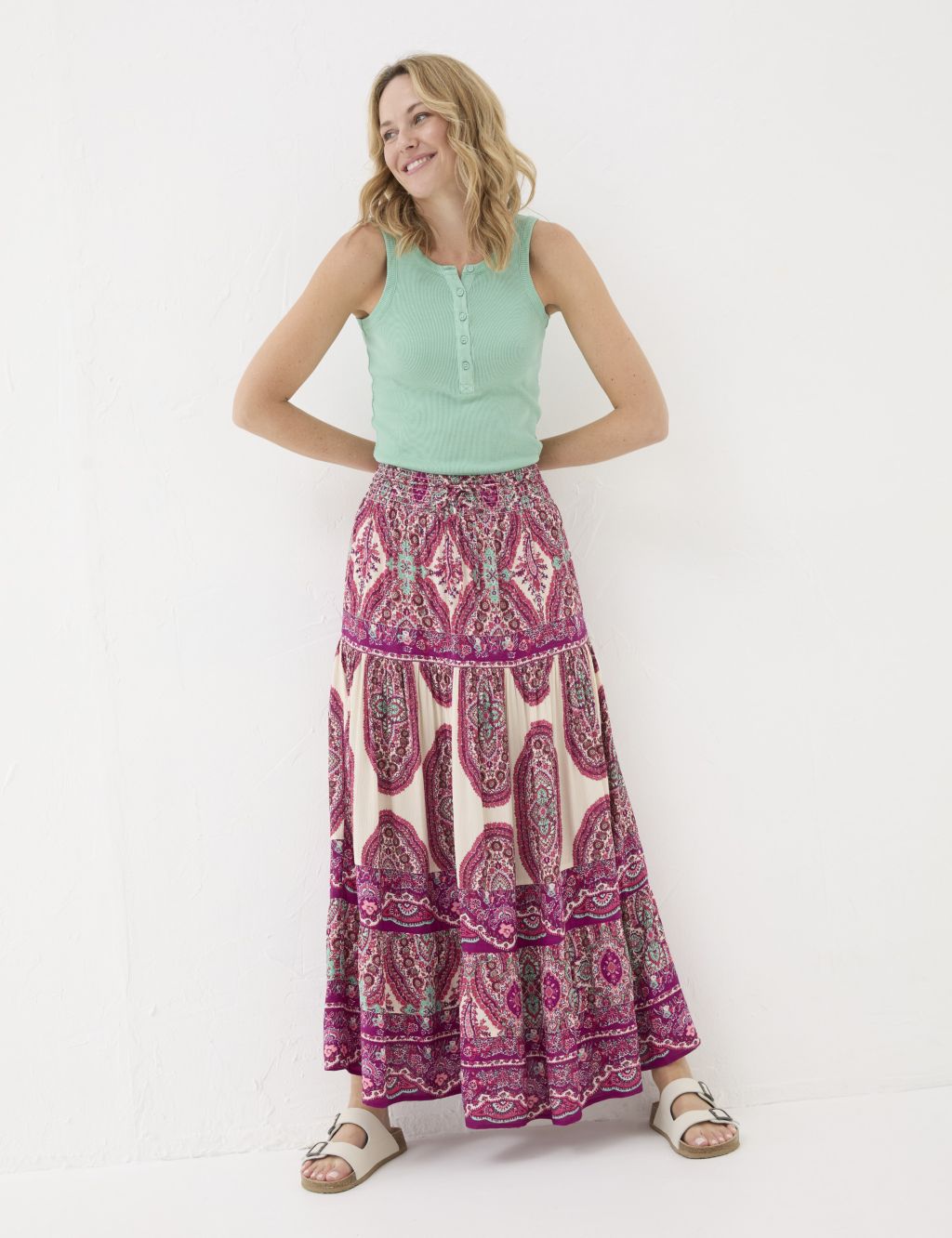 Paisley Maxi Tiered Skirt 3 of 5