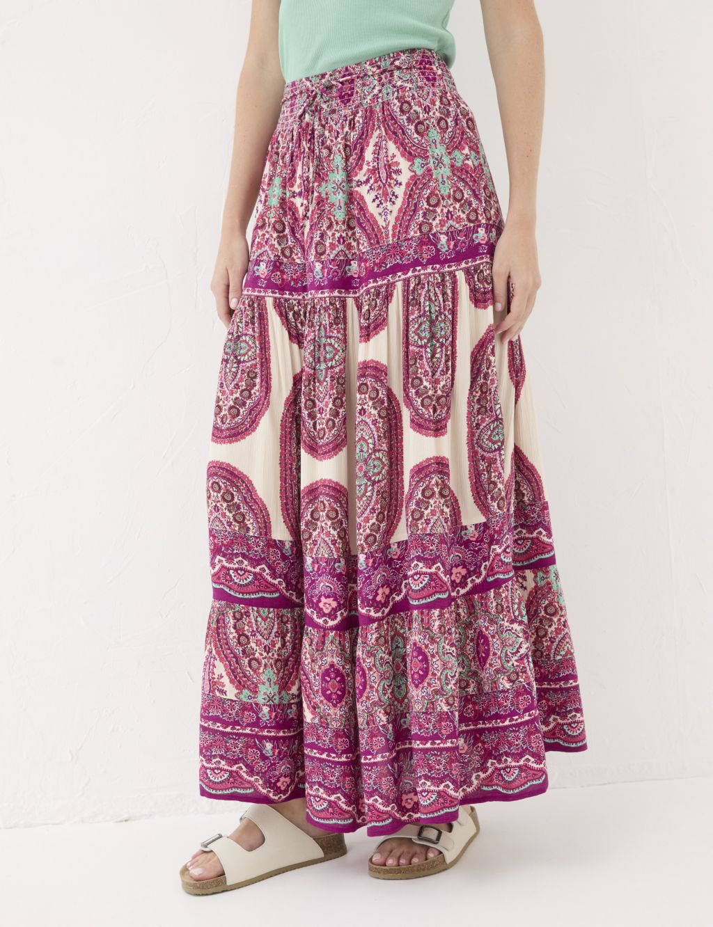 Paisley Maxi Tiered Skirt 2 of 5