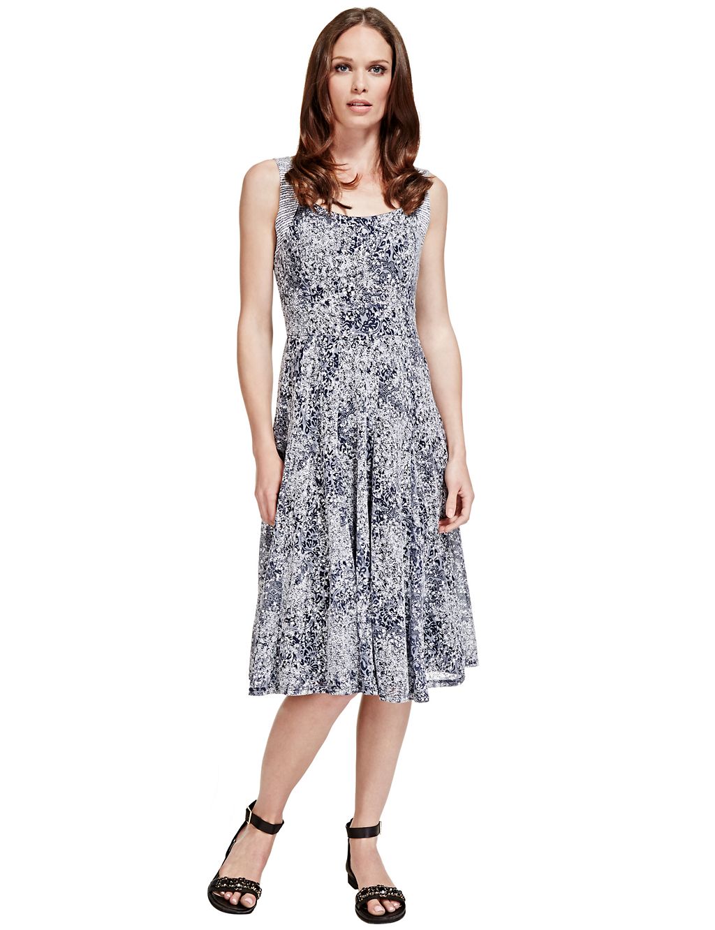 Paisley Print Fit & Flare Dress 2 of 4