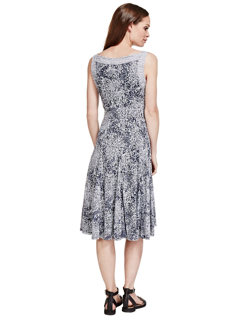 Paisley Print Fit & Flare Dress 4 of 4