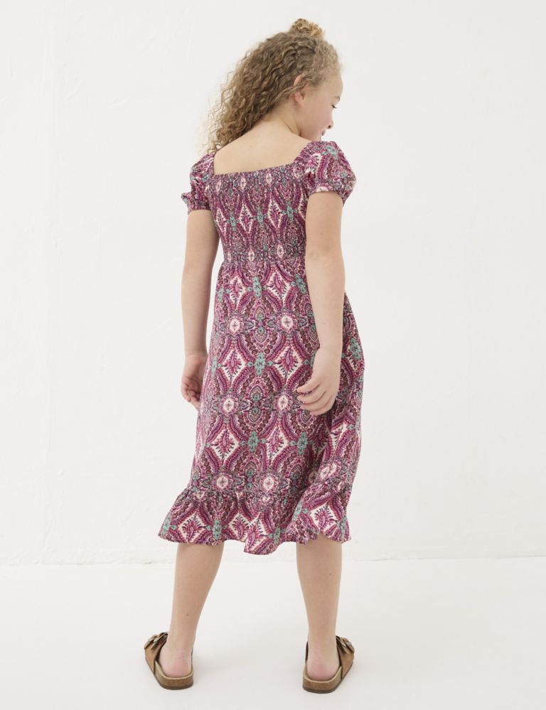 Paisley Print Shirred Tiered Midi Dress (3-13 Yrs) 3 of 5