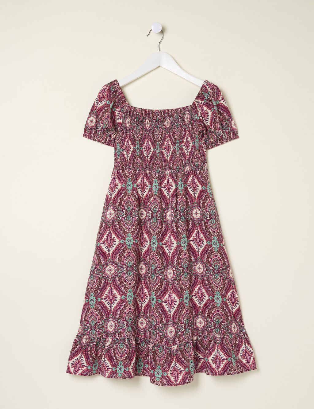 Paisley Print Shirred Tiered Midi Dress (3-13 Yrs) 1 of 5