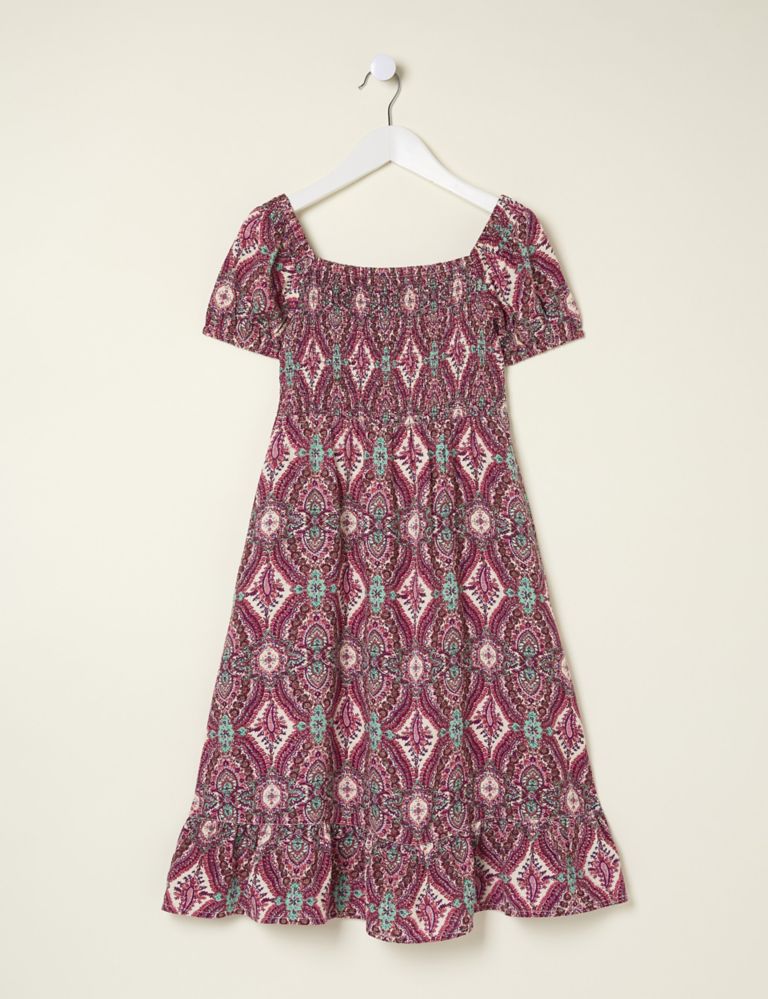 Paisley Print Shirred Tiered Midi Dress (3-13 Yrs) 2 of 5