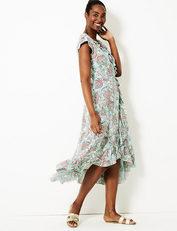 Paisley Print Wrap Beach Dress | M☀S ...