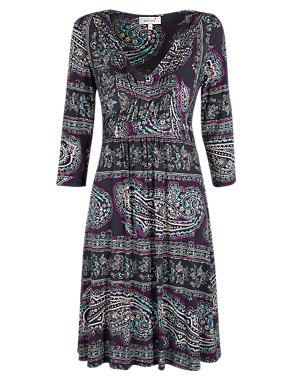 Paisley Print Wrap Dress with StayNEW™ Image 2 of 7