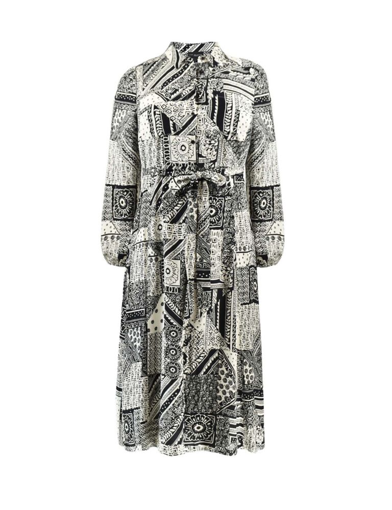 Buy Paisley Tie Waist Midi Relaxed Shirt Dress | Live Unlimited London ...