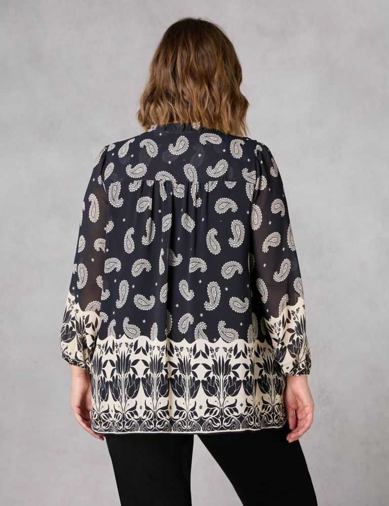 Paisley V-Neck Relaxed Blouse | Live Unlimited London | M&S