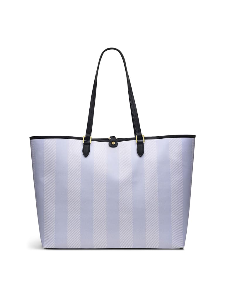 Radley blue and white striped bag clearance