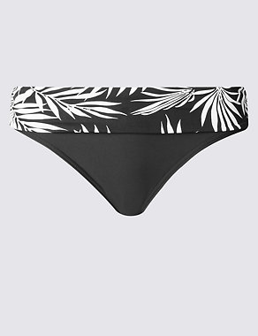 Palm Leaf Print Hipster Bikini Bottoms Image 2 of 4