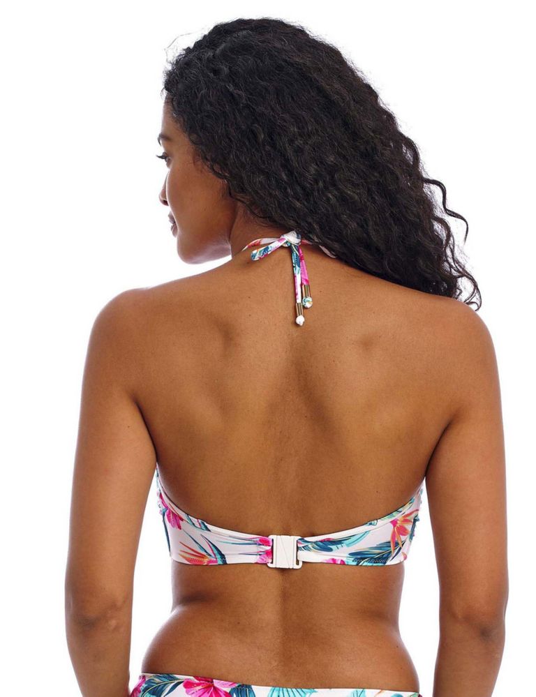 Palm Paradise Floral Wired Bandeau Bikini Top 10 of 10