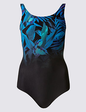 Palm Print Sculpting Swimsuit Image 2 of 3