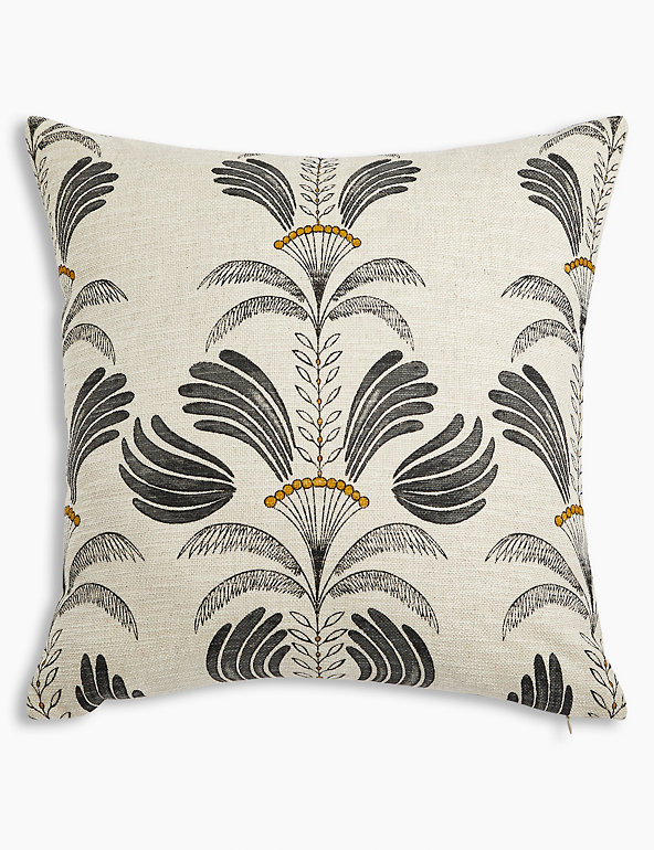 Palm Print Textured Cushion Image 1 of 2