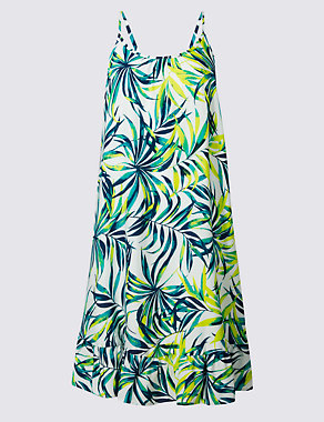 Palm Print Vest Dress Image 2 of 4
