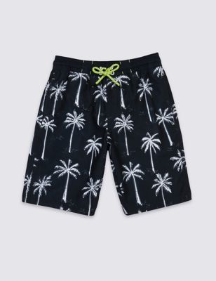 Palm Tree Print Swim Shorts (3-14 Years) Image 1 of 2