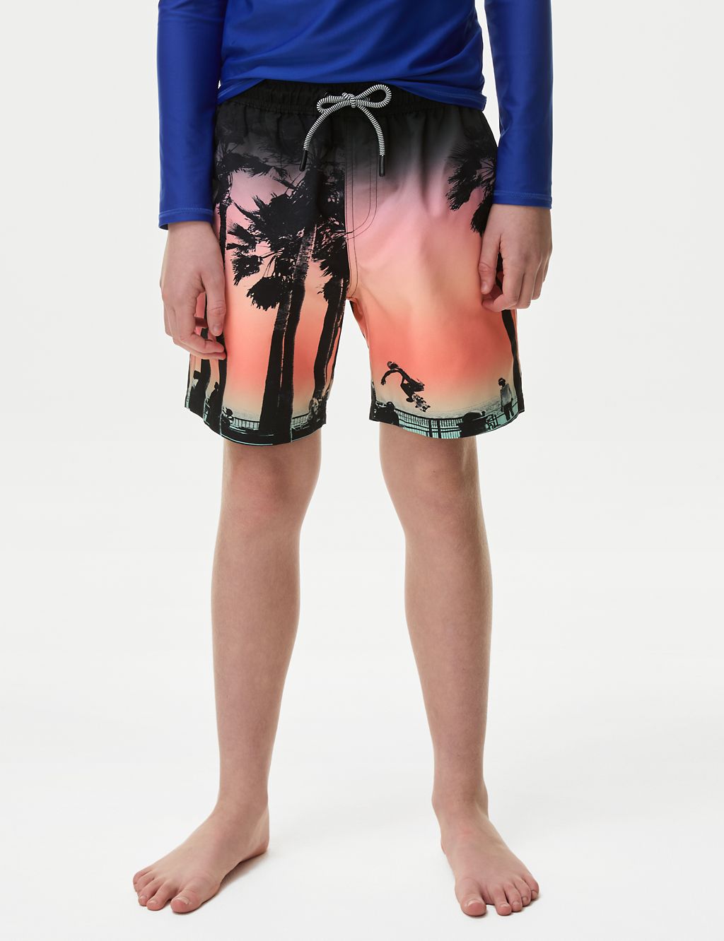 Palm Tree Print Swim Shorts (6-16 Yrs) 2 of 6