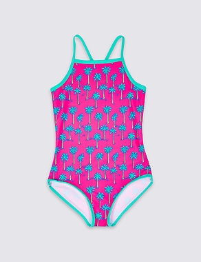 Palm Tree Print Swimsuit with Lycra® Xtra Life™ (3-14 Years) Image 2 of 3