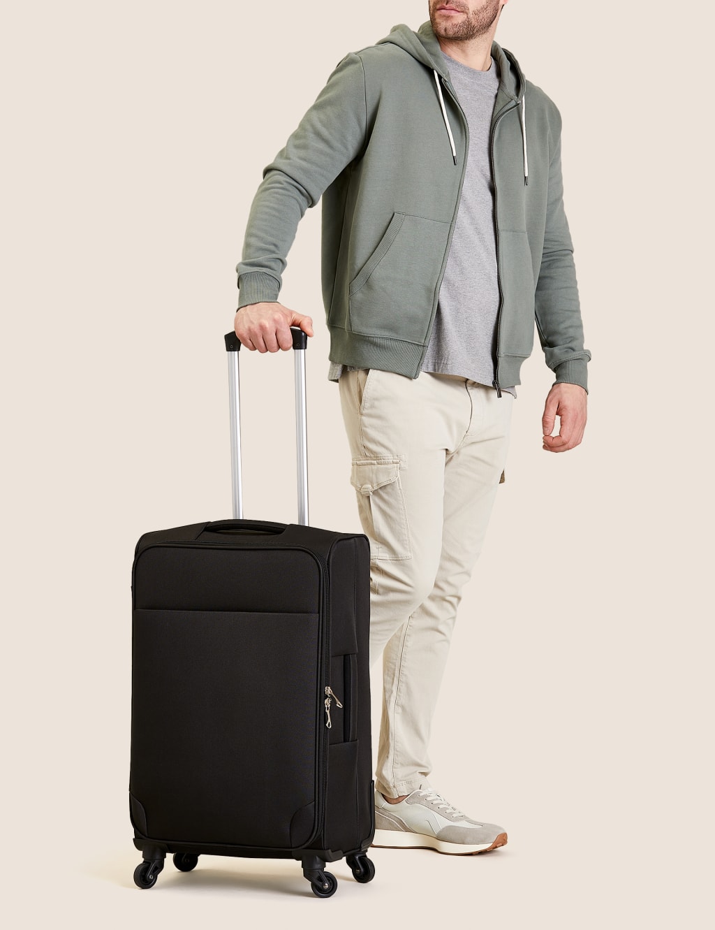 Lightweight medium suitcases with 4 wheels sale