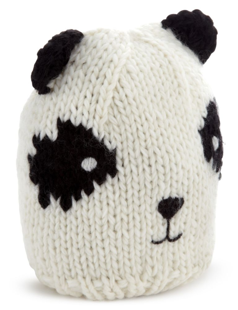 Panda Hat with Wool (5-14 Years) 1 of 1