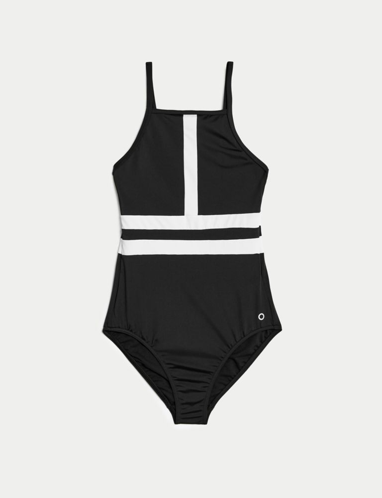 Paneled High Neck Swimsuit | Goodmove | M&S