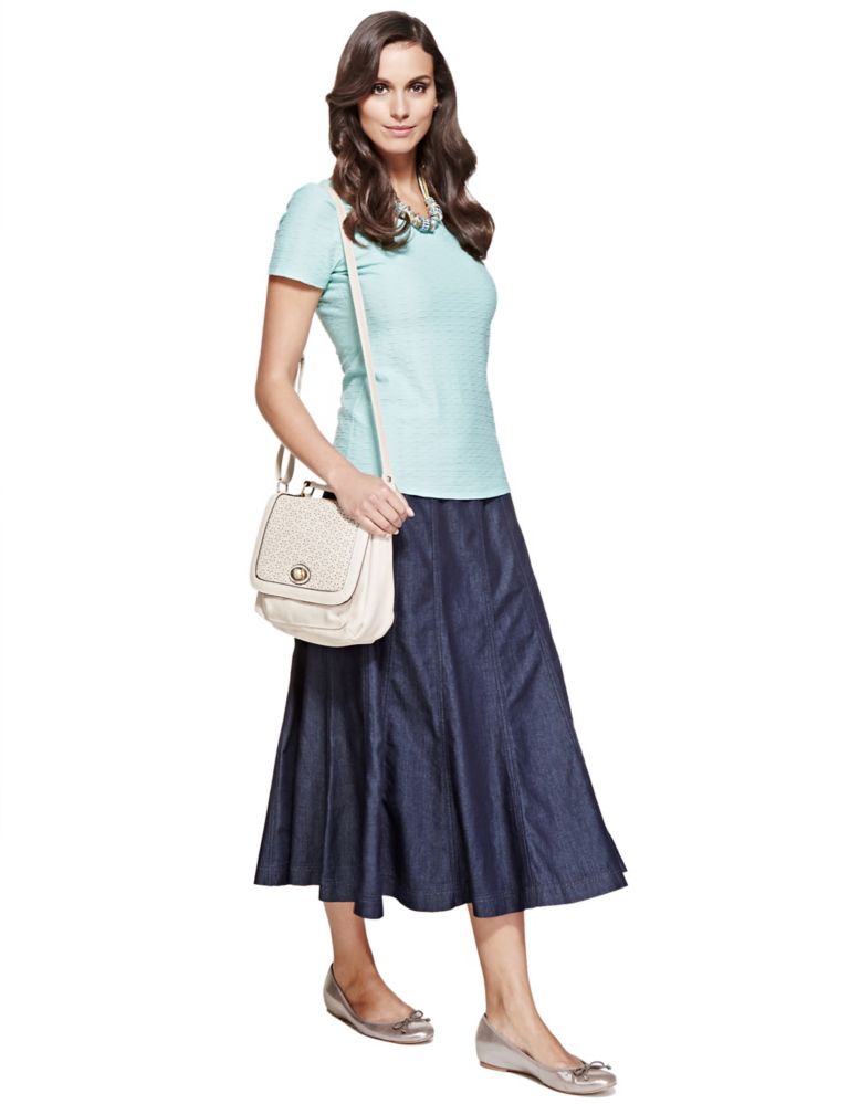 Panelled Calf Length Skirt 4 of 5