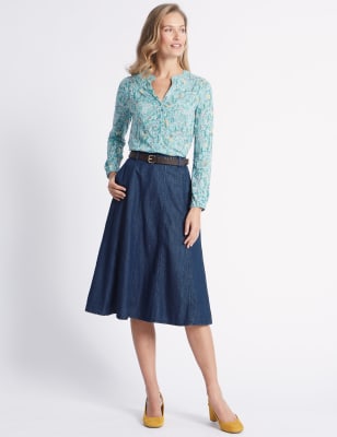 Denim midi skirt marks and outlet spencer