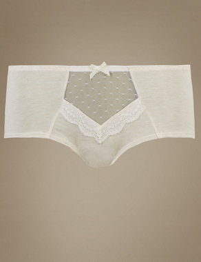 Panelled Lace Shorts Image 2 of 3