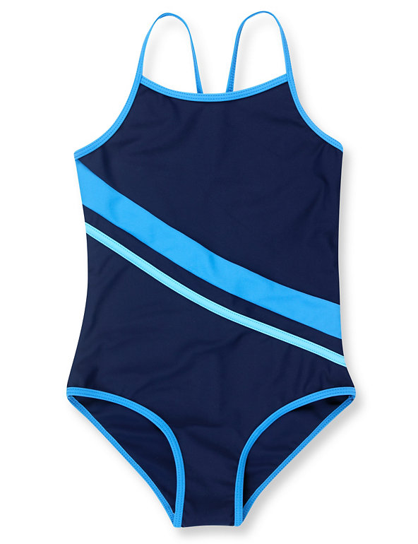 Panelled Speedy Swimsuit (5-14 Years) Image 1 of 1