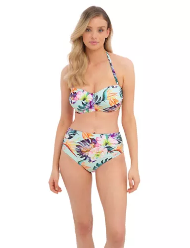 Paradiso Floral Wired Twist Front Bandeau Bikini Top 3 of 6