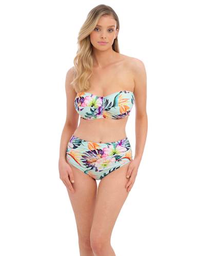 Paradiso Floral Wired Twist Front Bandeau Bikini Top 5 of 6