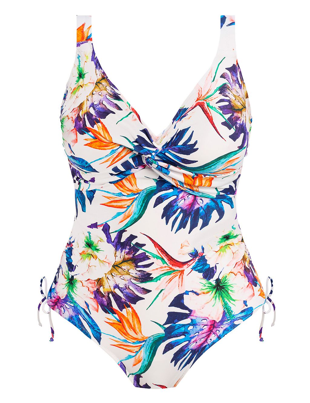 Paradiso Floral Wired Twist Front Swimsuit | Fantasie | M&S