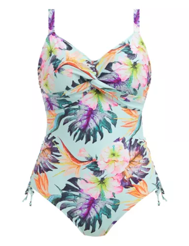 Paradiso Printed Wired Twist Front Ruched Swimsuit 2 of 5