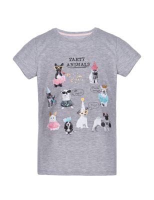 Party Animal Girls T-Shirt (5-14 Years) Image 2 of 4