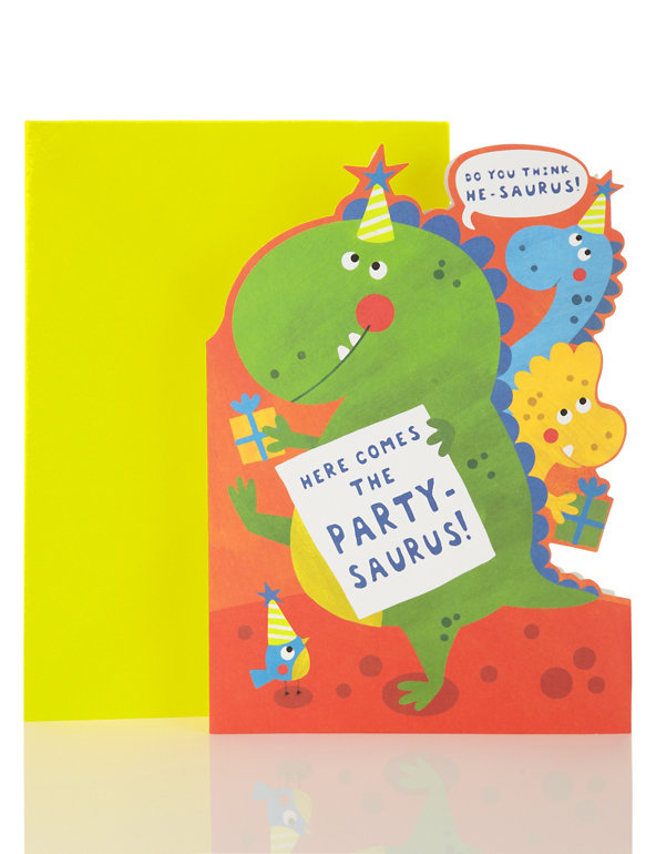 Party-Saurus Birthday Card Image 1 of 2