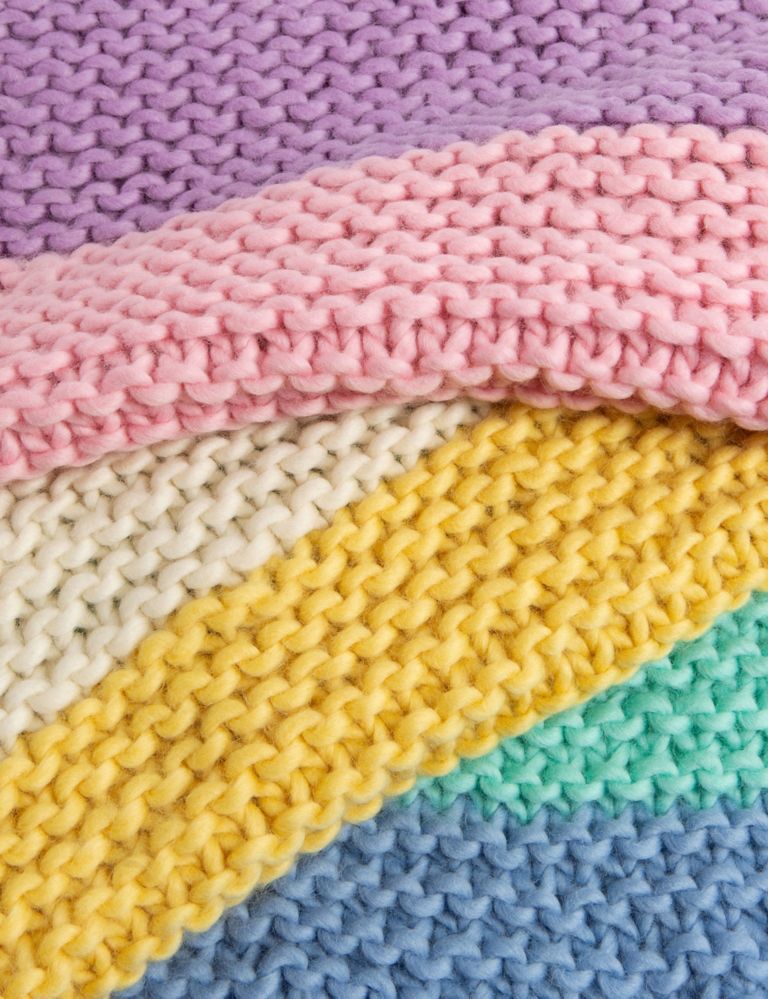 Knitting a Pastel Baby Blanket, Gender Neutral