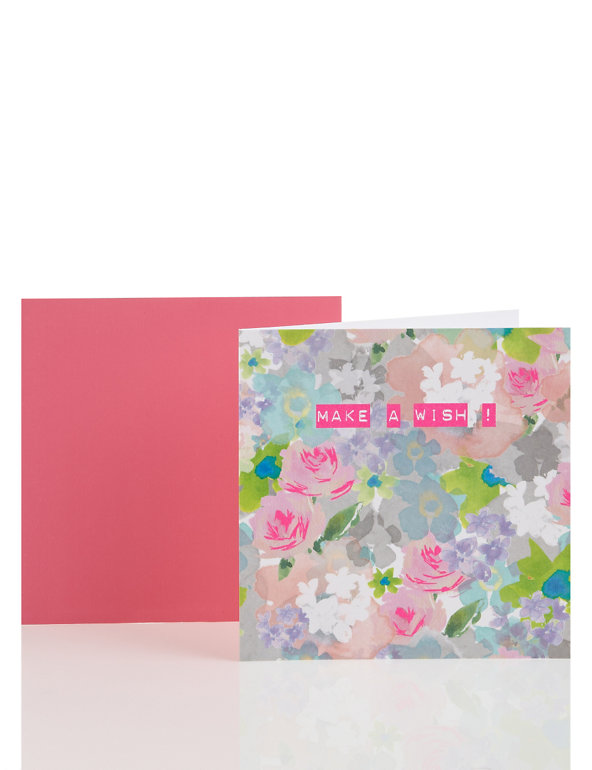 Pastel Floral Birthday Card Image 1 of 2