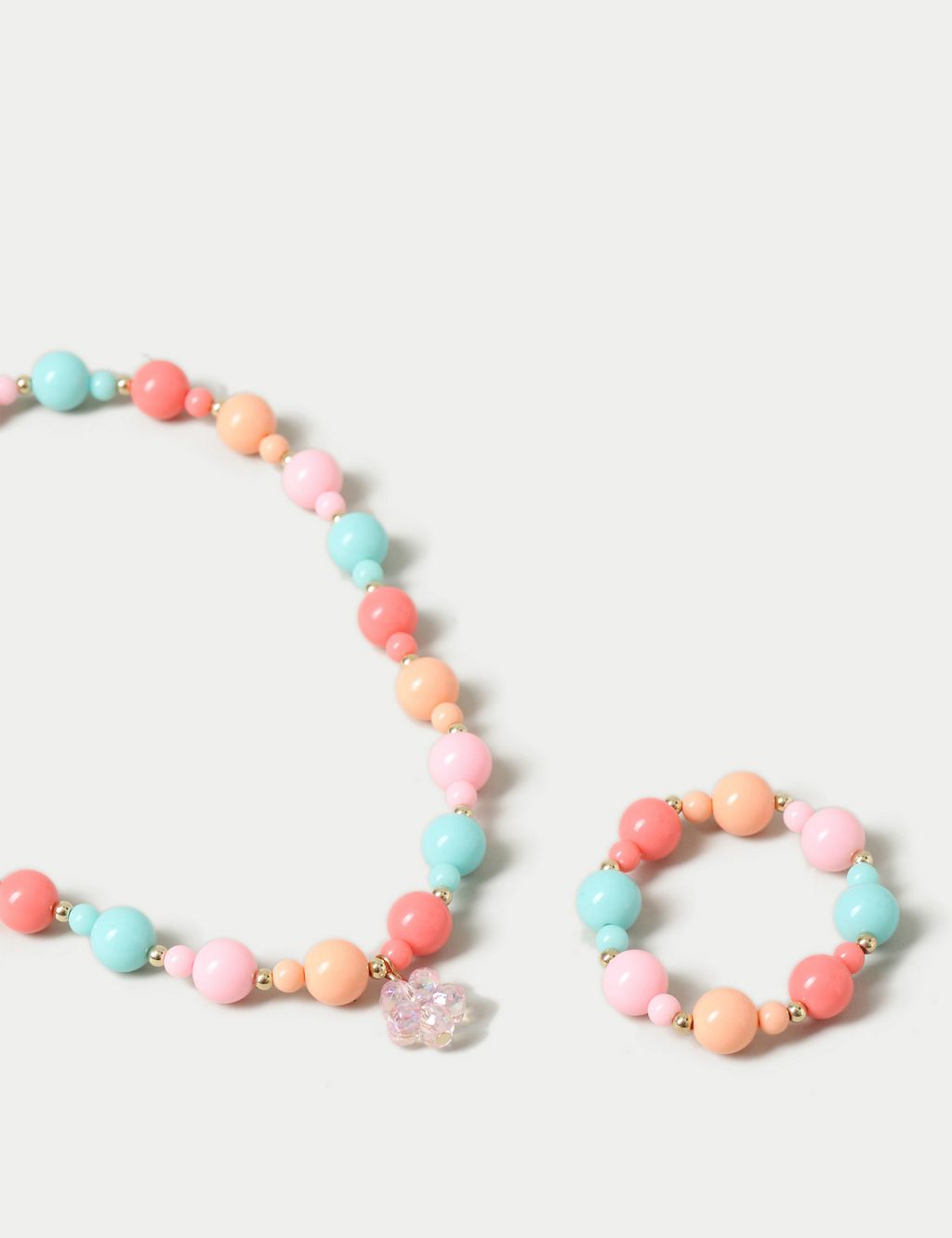 Pastel Multi Bead Necklace and Bracelet Set 2 of 2