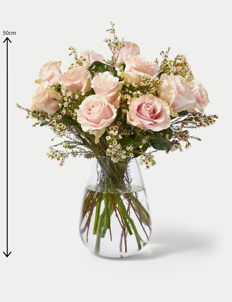 Pastel Pink Rose Bouquet with Prosecco Rosé 6 of 6