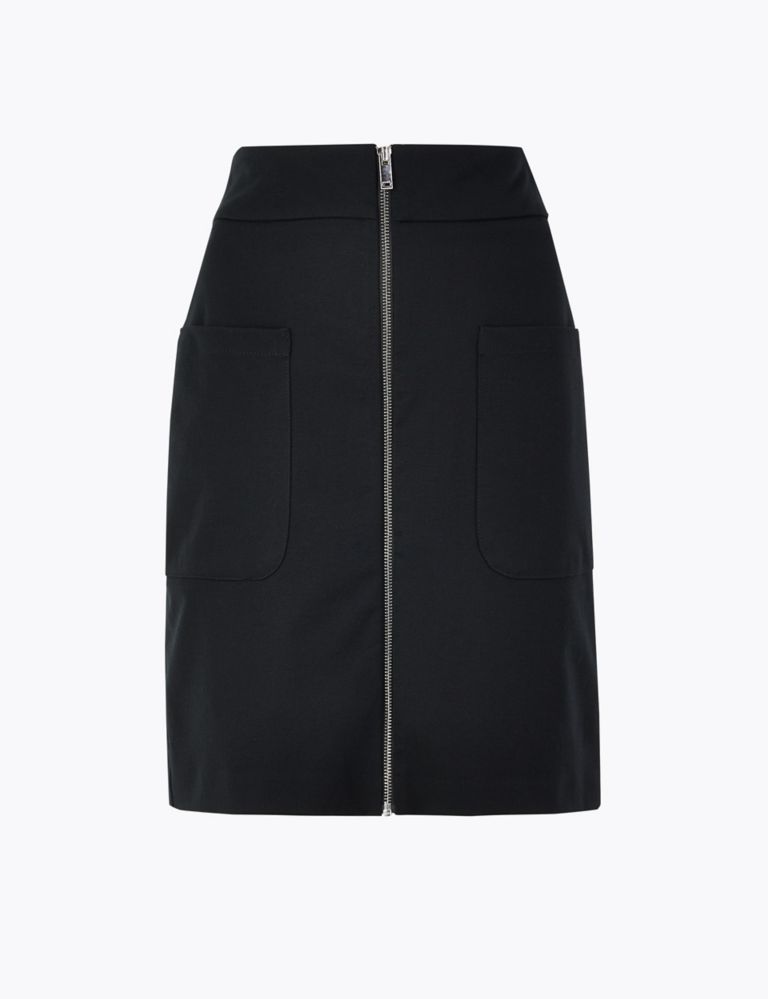 Patch Pocket A-Line Mini Skirt 2 of 4