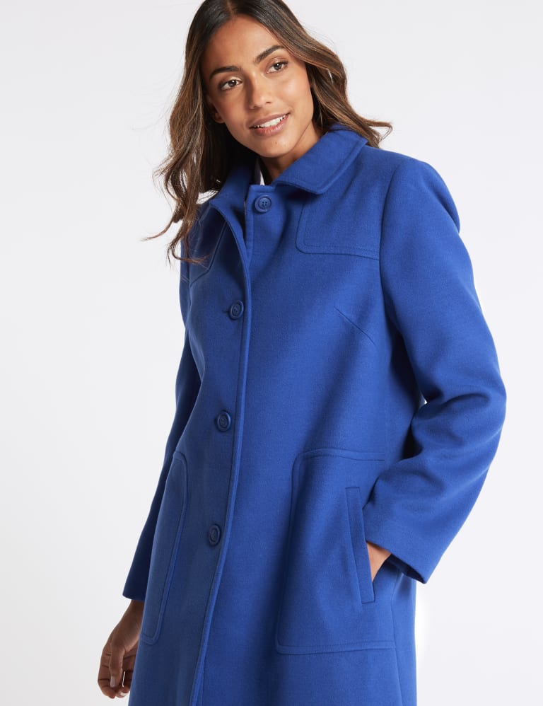 Hooded decorative buttons patch pocket belt two way plain coats online