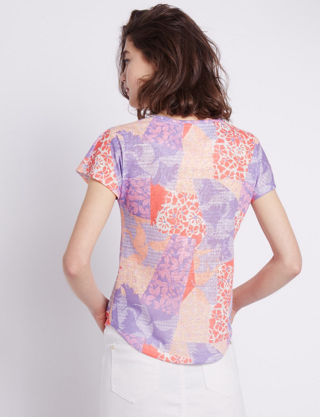 Patchwork Geometric Floral Top 2 of 3