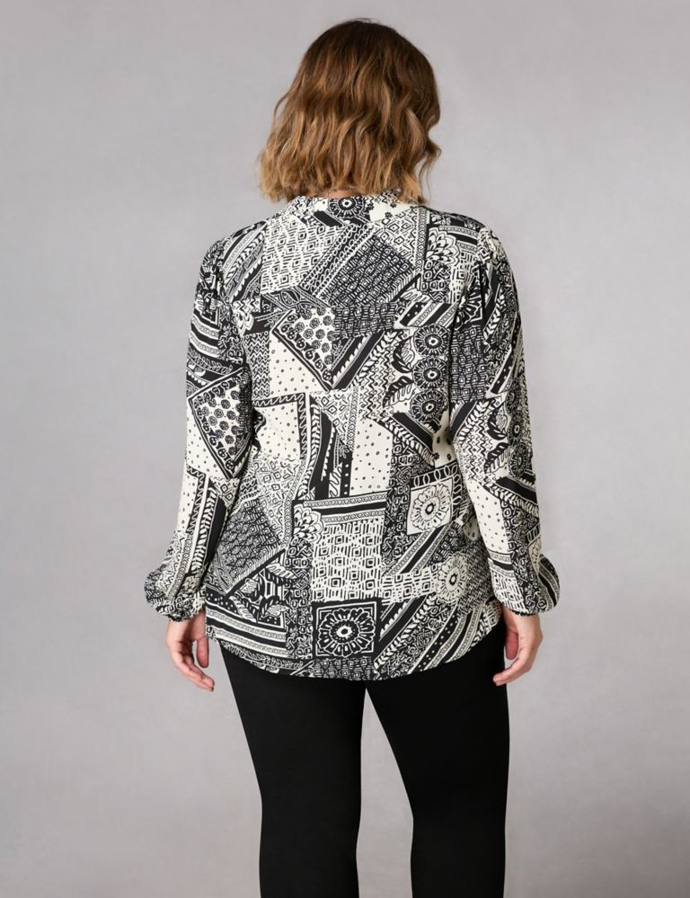 Patchwork Print Collared Shirt | Live Unlimited London | M&S
