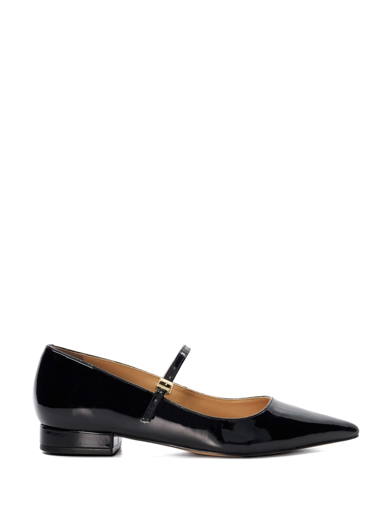Patent Block Heel Ballet Pumps Dune London M S